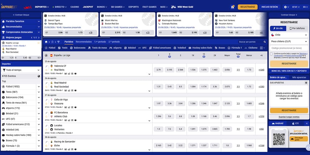 Sapphirebet apuestas